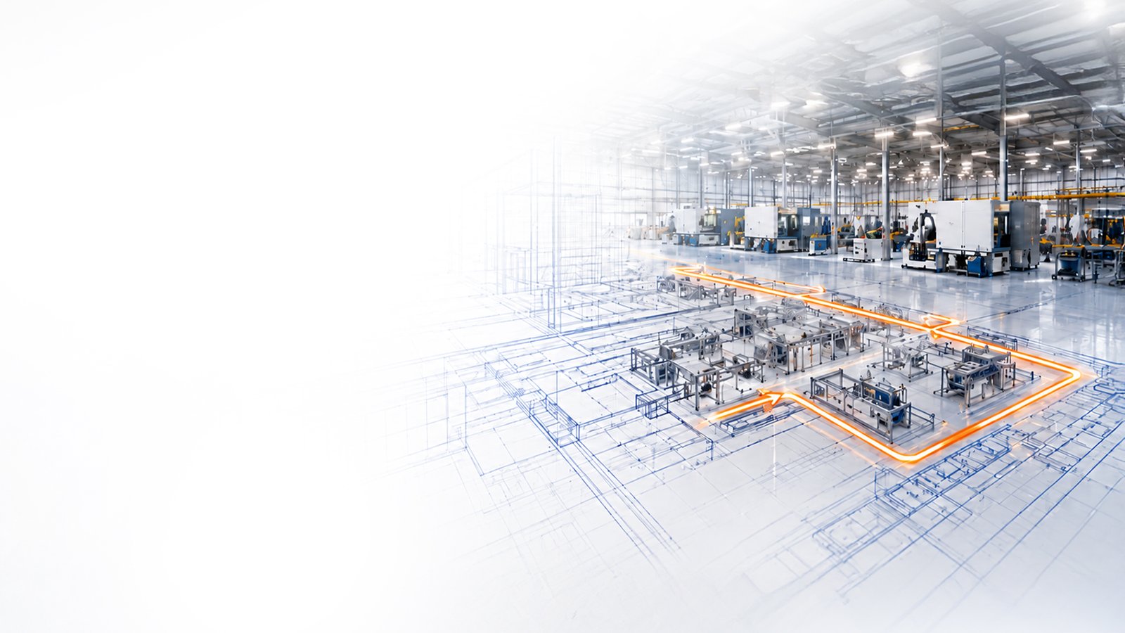 OptiSpace — factory floor plan overlaid on a live production line